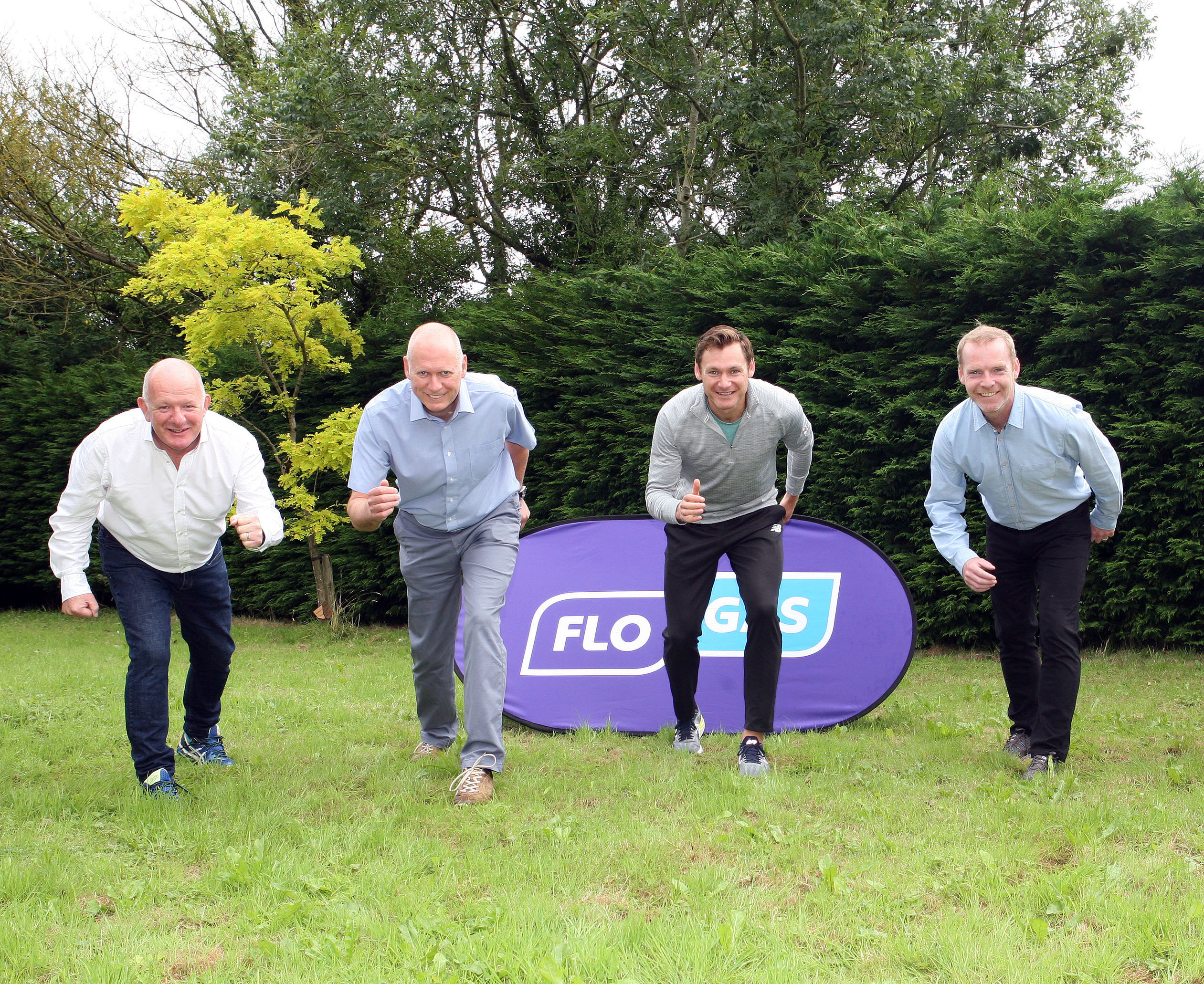 Frank Dillon, its head of fundraising and partnerships; John Rooney, managing director, Flogas Ireland; Flogas brand ambassador, former Olympic athlete, author and wellness speaker David Gillick and Barry Sheridan, chief executive of the Irish Men’s Sheds Association.